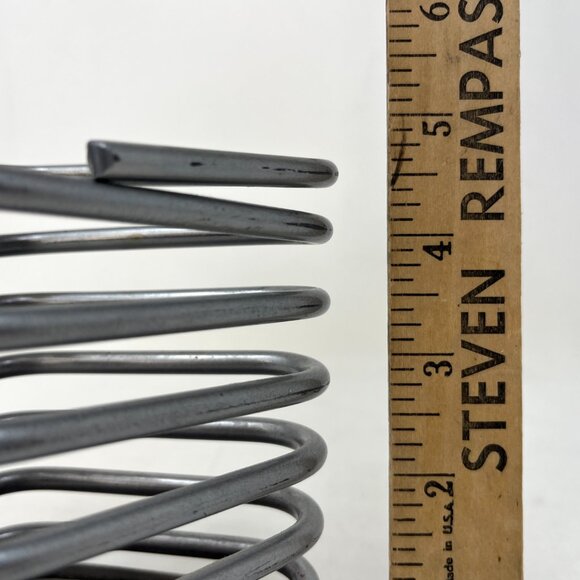 Vintage 1996 Furio Coil Pen Pencil Cup Holder Desk Office Organizer Silver 4.5” - Picture 6 of 7